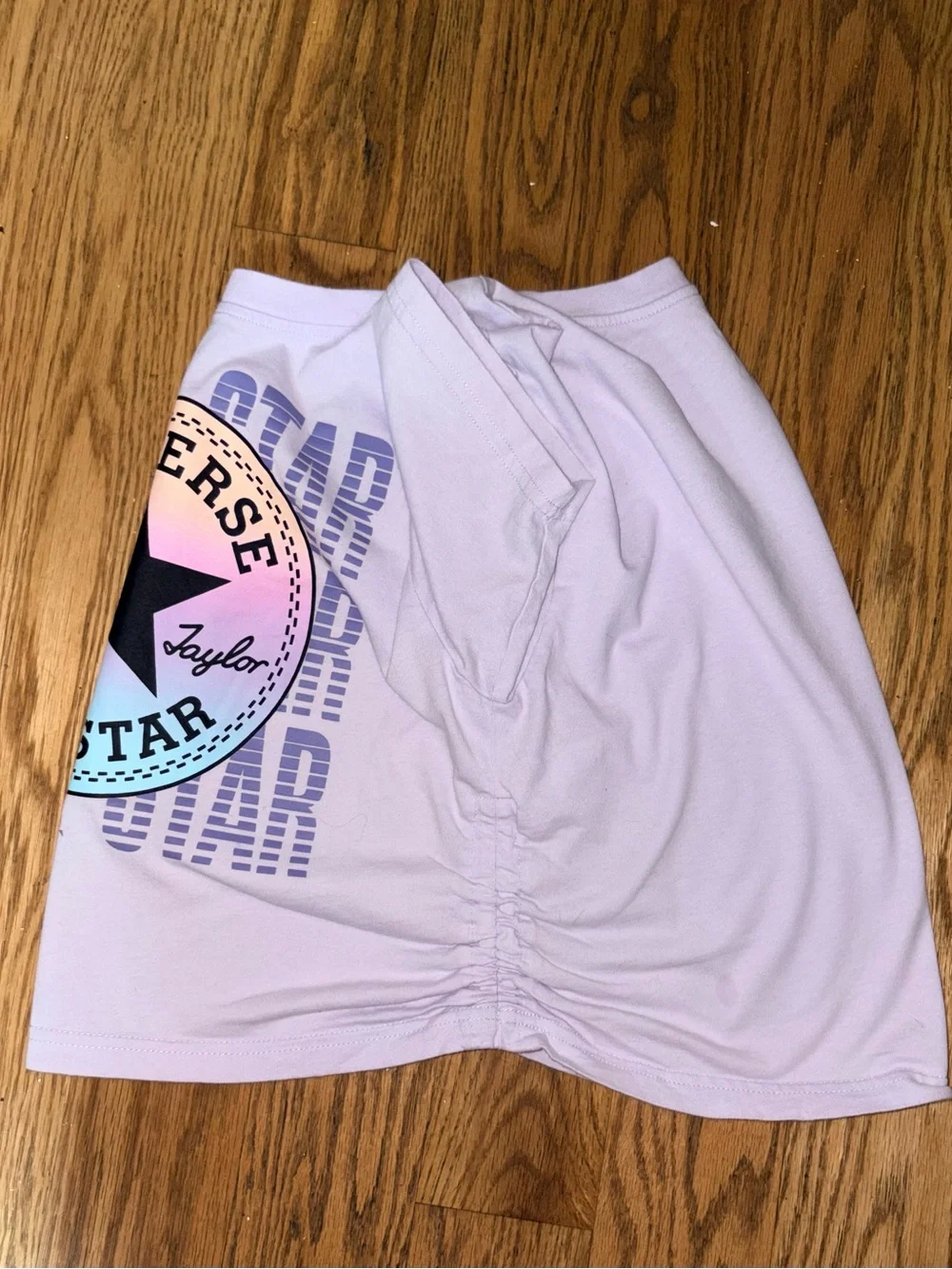 Converse Lavender Short-Sleeve Tee with Pastel All Star Logo